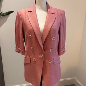 Veronica Beard Odin Pink Double-Breasted Women's Blazer